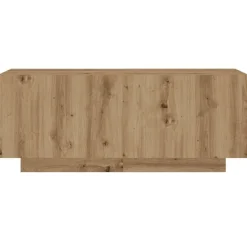vidaXL Mueble de TV luces LED madera 260x35x40 cm Roble artisan Clearance
