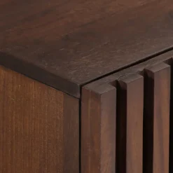 vidaXL Armarios Y Almacenamiento-Mueble de TV madera maciza mango marrón 100x34x46 cm