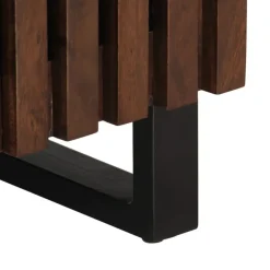 vidaXL Armarios Y Almacenamiento-Mueble de TV madera maciza mango marrón 100x34x46 cm
