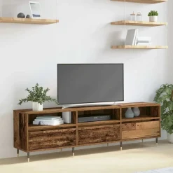 vidaXL Mueble de TV 150 x 30 x 45 cm Madera envejecida Outlet