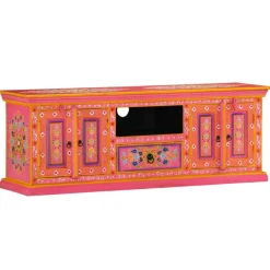 vidaXL Muebles Tv-Mueble de TV madera maciza de mango 110x30x40 cm
