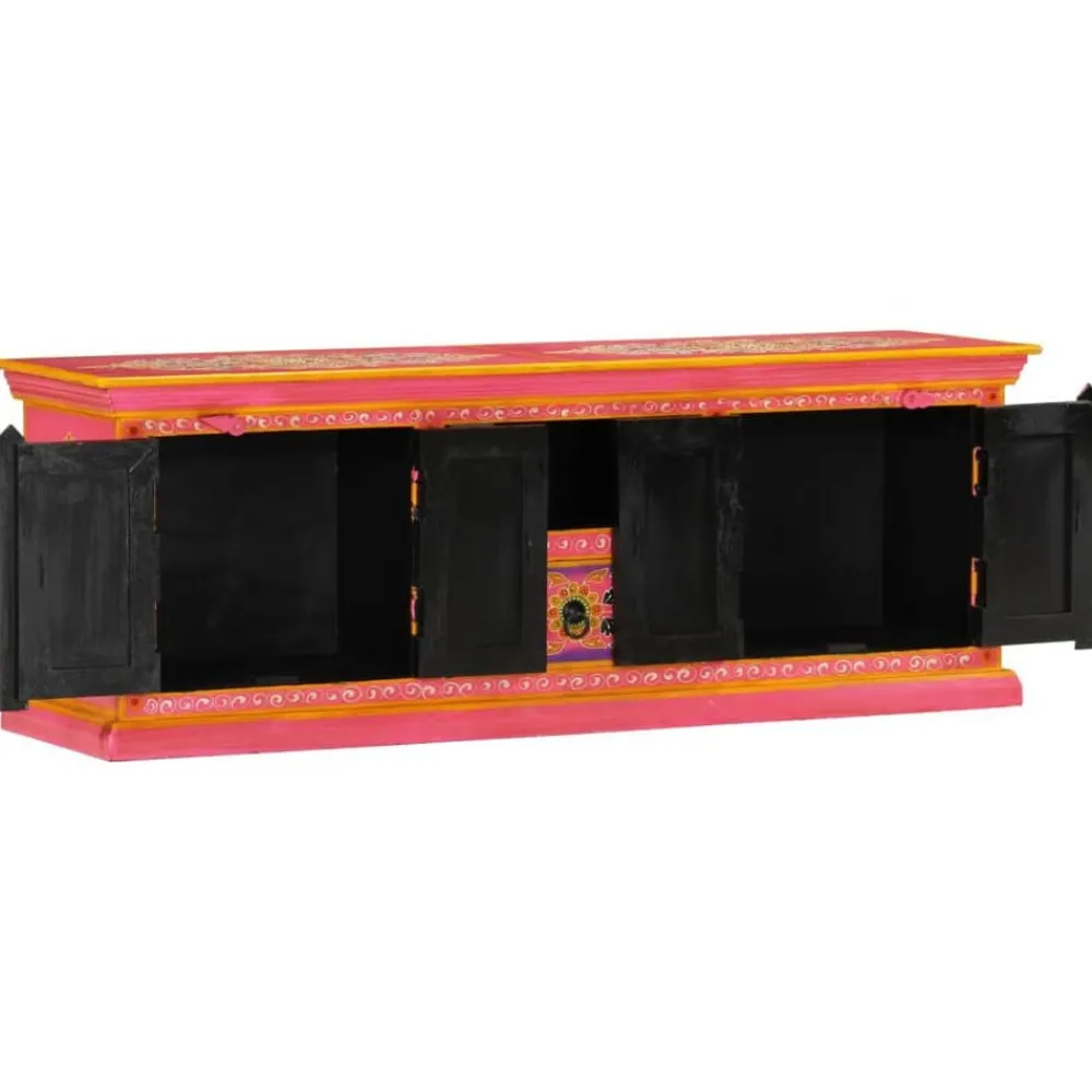 vidaXL Muebles Tv-Mueble de TV madera maciza de mango 110x30x40 cm