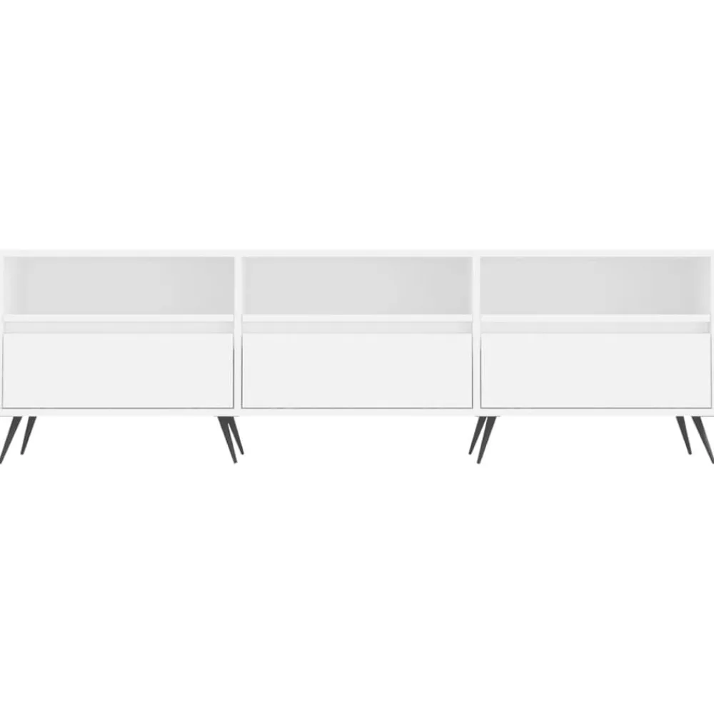 vidaXL Mueble de TV madera contrachapada 150x30x44,5 cm Blanco Sale