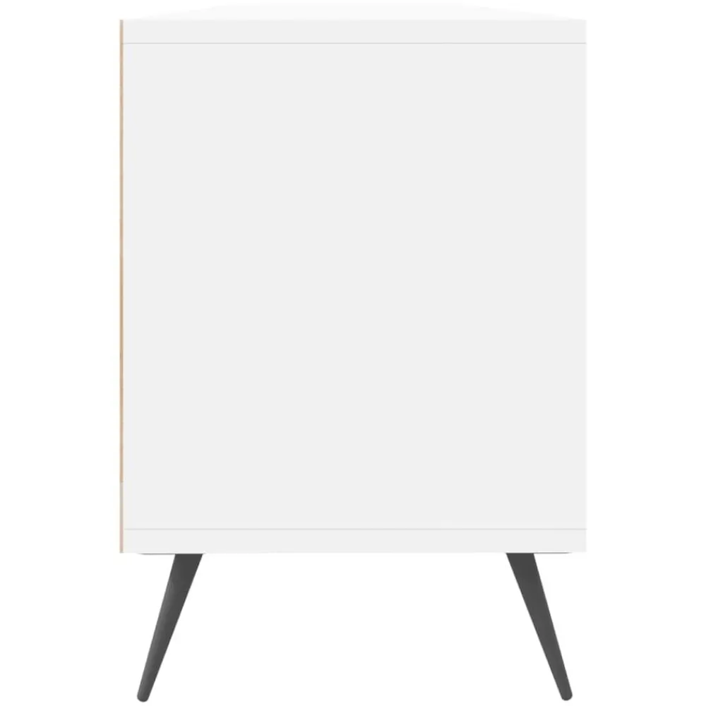 vidaXL Mueble de TV madera contrachapada 150x30x44,5 cm Blanco Sale