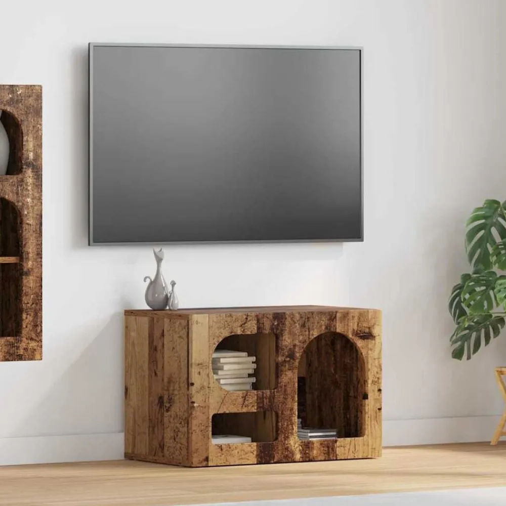 vidaXL Muebles Tv-Mueble de TV Madera vieja 60 x 35 x 40 cm Madera de ingeniería