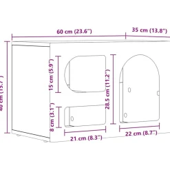 vidaXL Muebles Tv-Mueble de TV Madera vieja 60 x 35 x 40 cm Madera de ingeniería