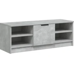 vidaXL Mueble de TV madera contrachapada gris hormigón 102x35,5x36,5cm Gris hormigón Sale