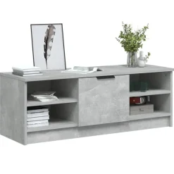 vidaXL Mueble de TV madera contrachapada gris hormigón 102x35,5x36,5cm Gris hormig&oacute;n Sale
