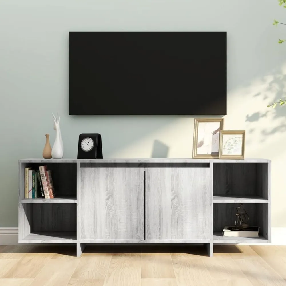 vidaXL Mueble de TV madera de ingeniería 130x35x50 cm Gris sonoma Outlet