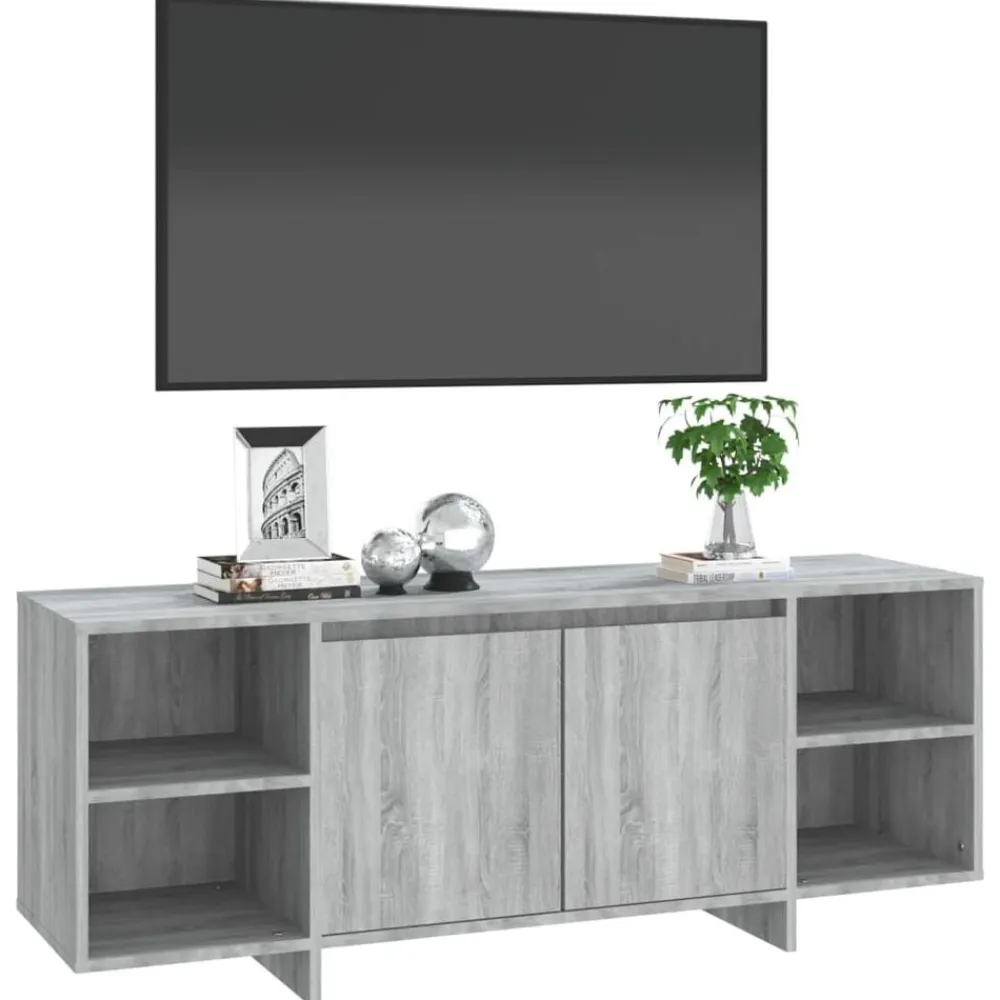 vidaXL Mueble de TV madera de ingeniería 130x35x50 cm Gris sonoma Outlet