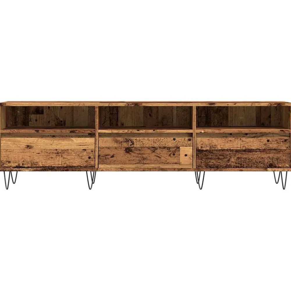 vidaXL Mueble de TV madera ingeniería madera envejecida 150x30x44,5 cm Madera antigua Outlet