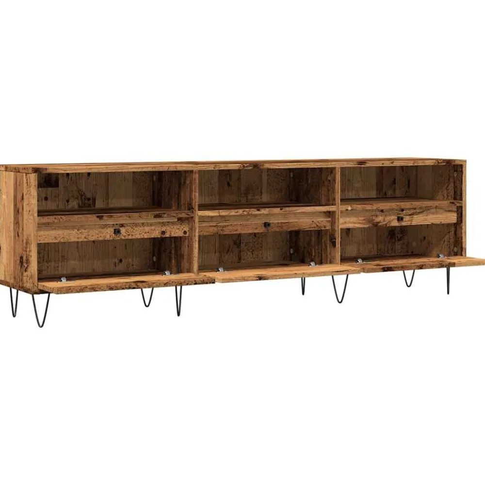 vidaXL Mueble de TV madera ingeniería madera envejecida 150x30x44,5 cm Madera antigua Outlet