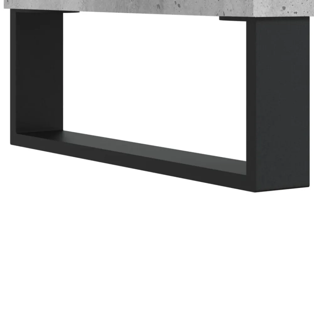 vidaXL Muebles Tv-Mueble de TV madera contrachapada gris hormigón 100x34,5x44,5cm
