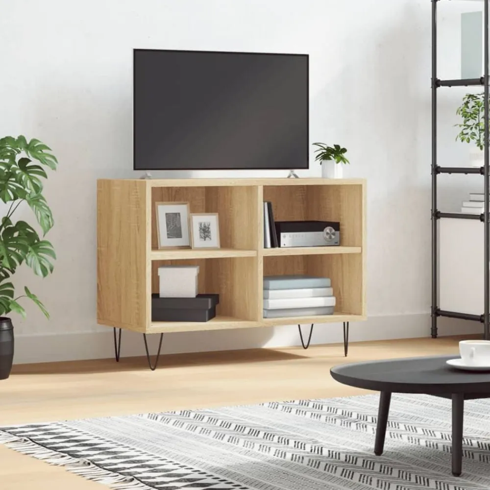 vidaXL Muebles Tv-Mueble de TV madera de ingeniería 69,5x30x50 cm