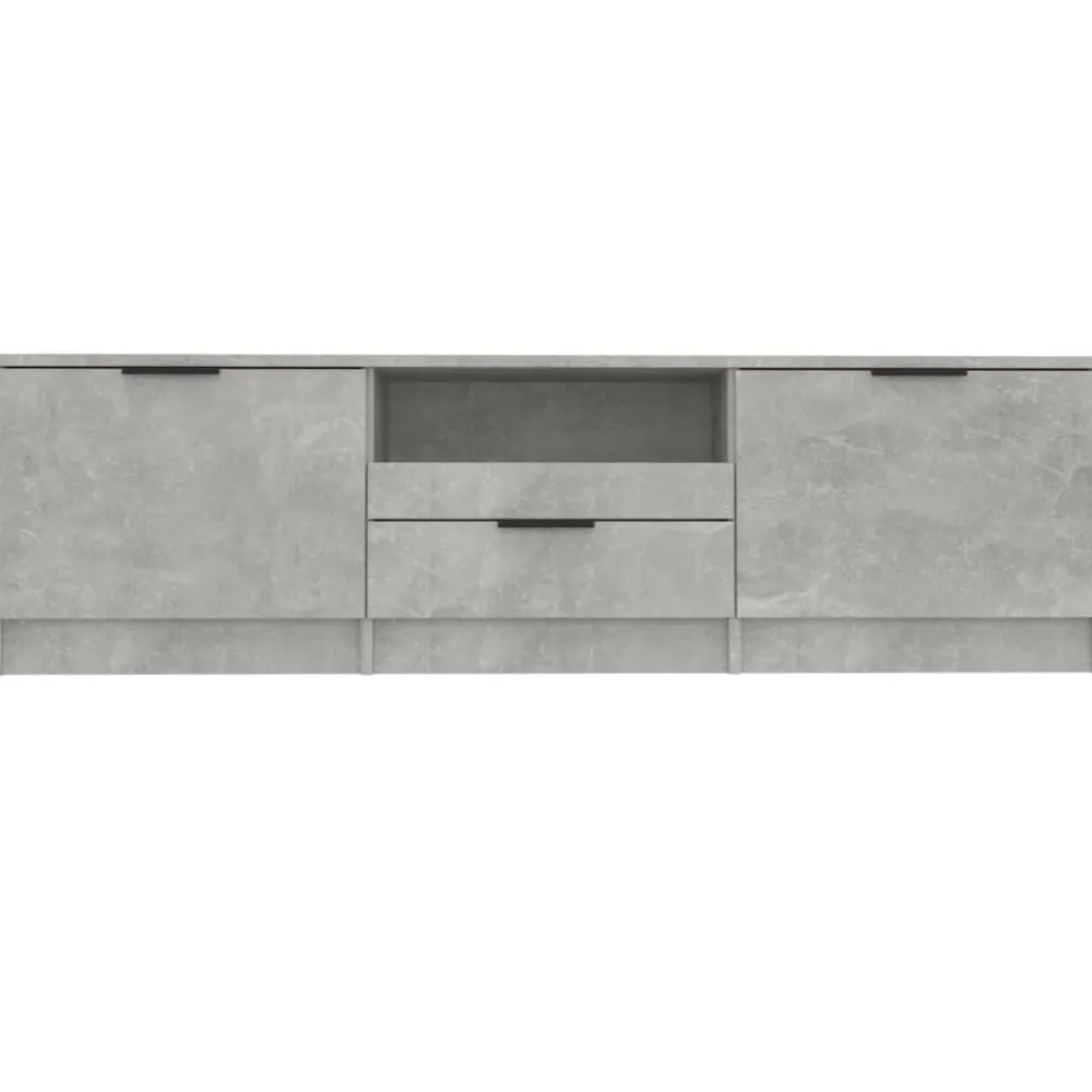 vidaXL Muebles Tv-Mueble de TV madera contrachapada gris hormigón 140x35x40 cm