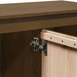 vidaXL Mueble de TV madera maciza de pino marrón miel 103x36,5x52 cm Marrón miel Clearance