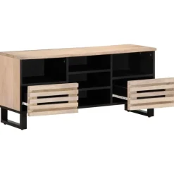 vidaXL Mueble de TV madera maciza de mango 100x34x46 cm Marrón claro Discount