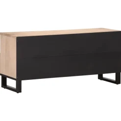 vidaXL Mueble de TV madera maciza de mango 100x34x46 cm Marrón claro Discount
