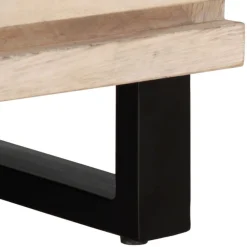 vidaXL Mueble de TV madera maciza de mango 100x34x46 cm Marrón claro Discount