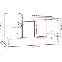 vidaXL Muebles Tv-Mueble de TV madera contrachapada 100x35x55 cm