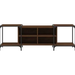 vidaXL Muebles Tv-Mueble de TV madera de ingeniería marrón roble 153x37x50 cm