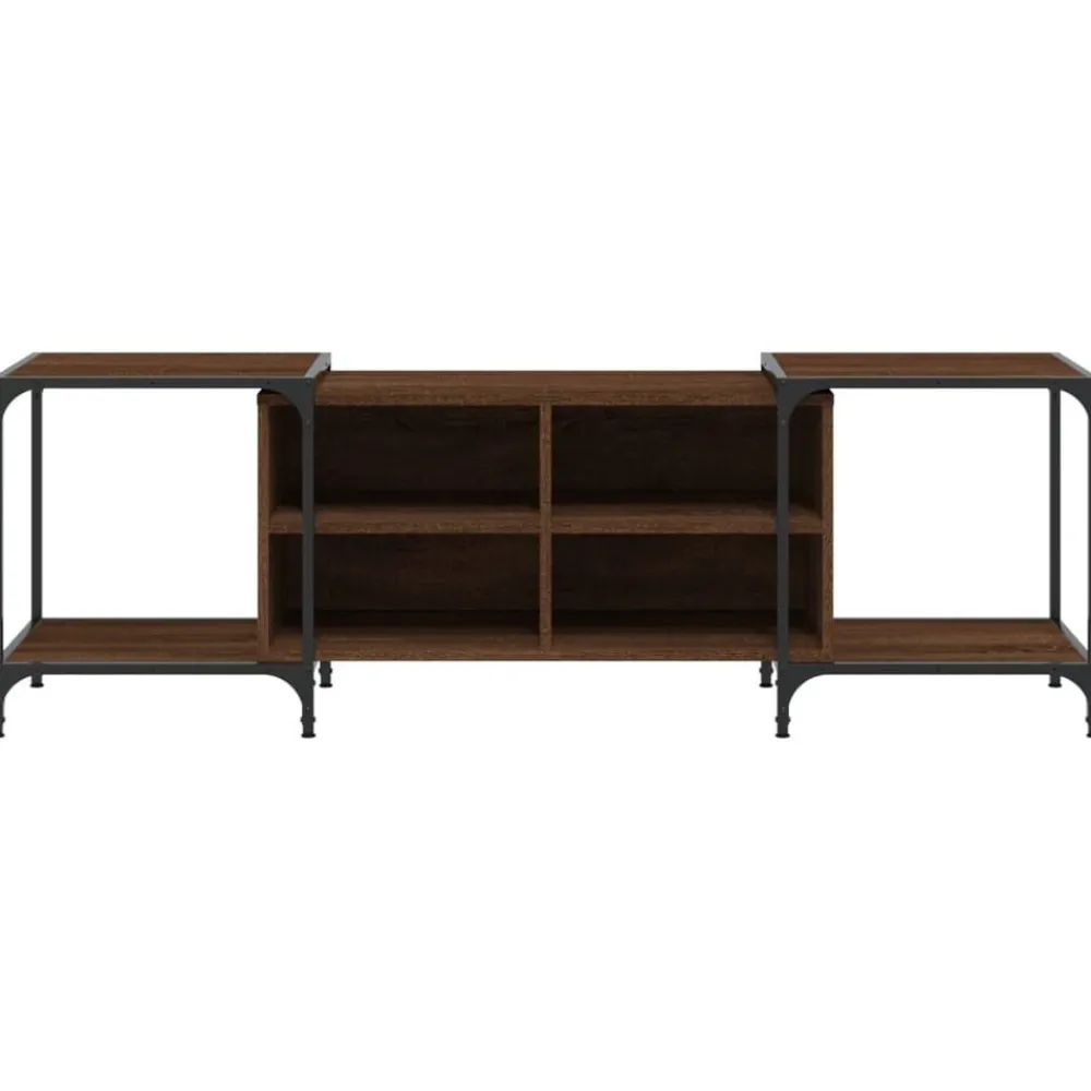 vidaXL Muebles Tv-Mueble de TV madera de ingeniería marrón roble 153x37x50 cm