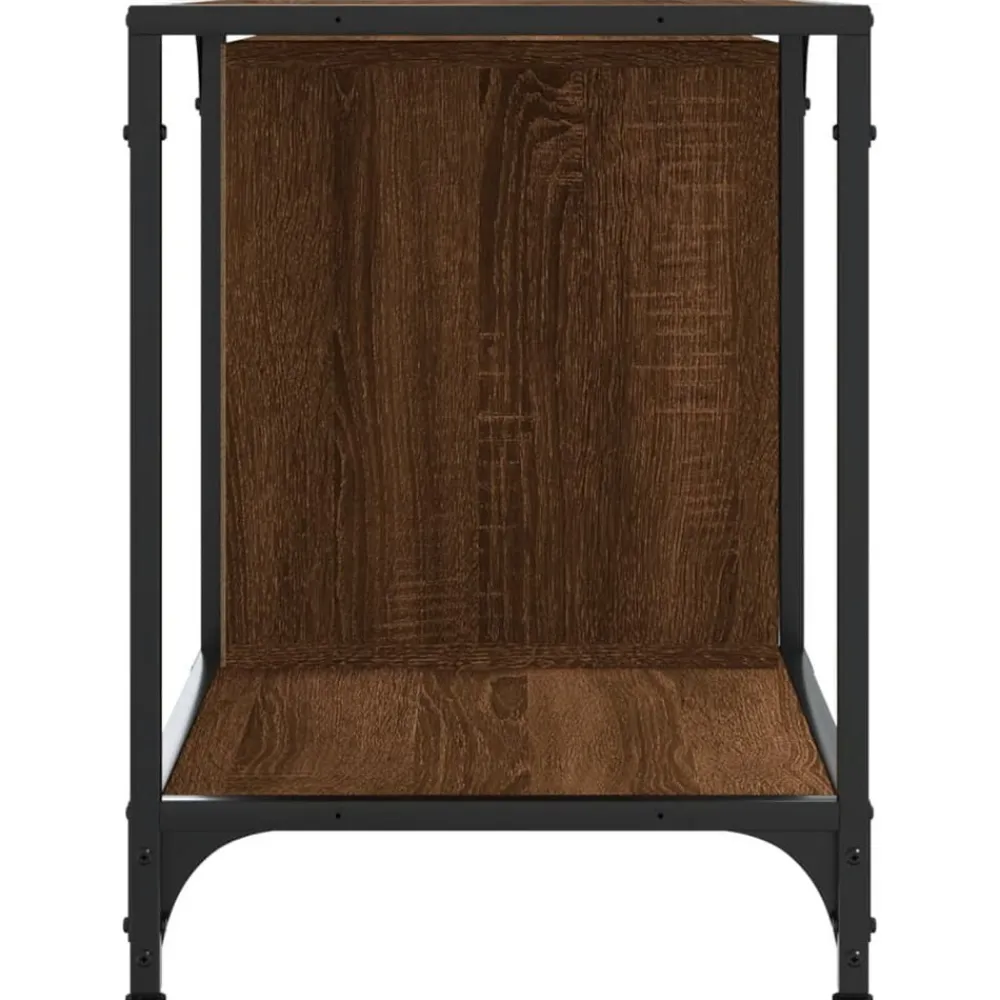 vidaXL Muebles Tv-Mueble de TV madera de ingeniería marrón roble 153x37x50 cm