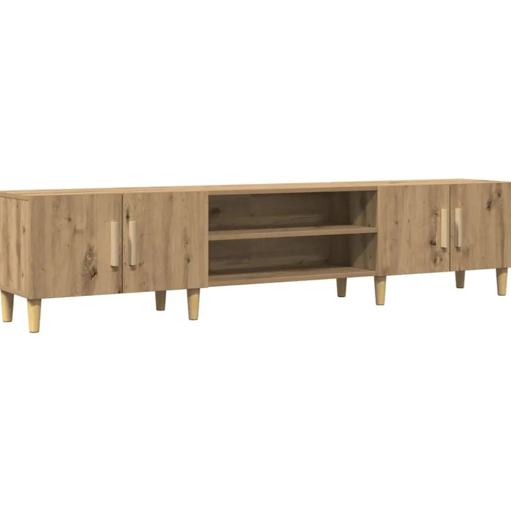 vidaXL Mueble de TV madera de ingeniería 180x31,5x40 cm Roble artisan Clearance
