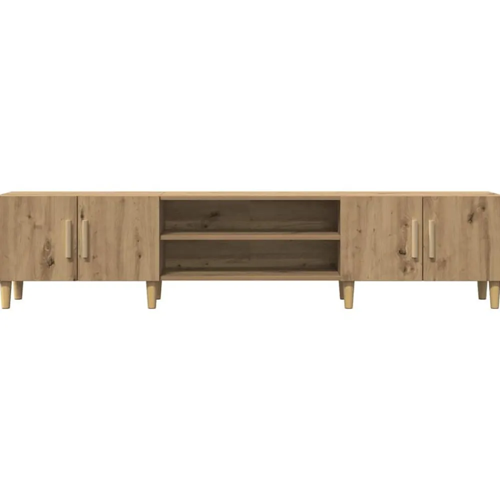 vidaXL Mueble de TV madera de ingeniería 180x31,5x40 cm Roble artisan Clearance