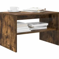 vidaXL Mueble de TV madera de ingeniería 60x40x40 cm Roble ahumado New