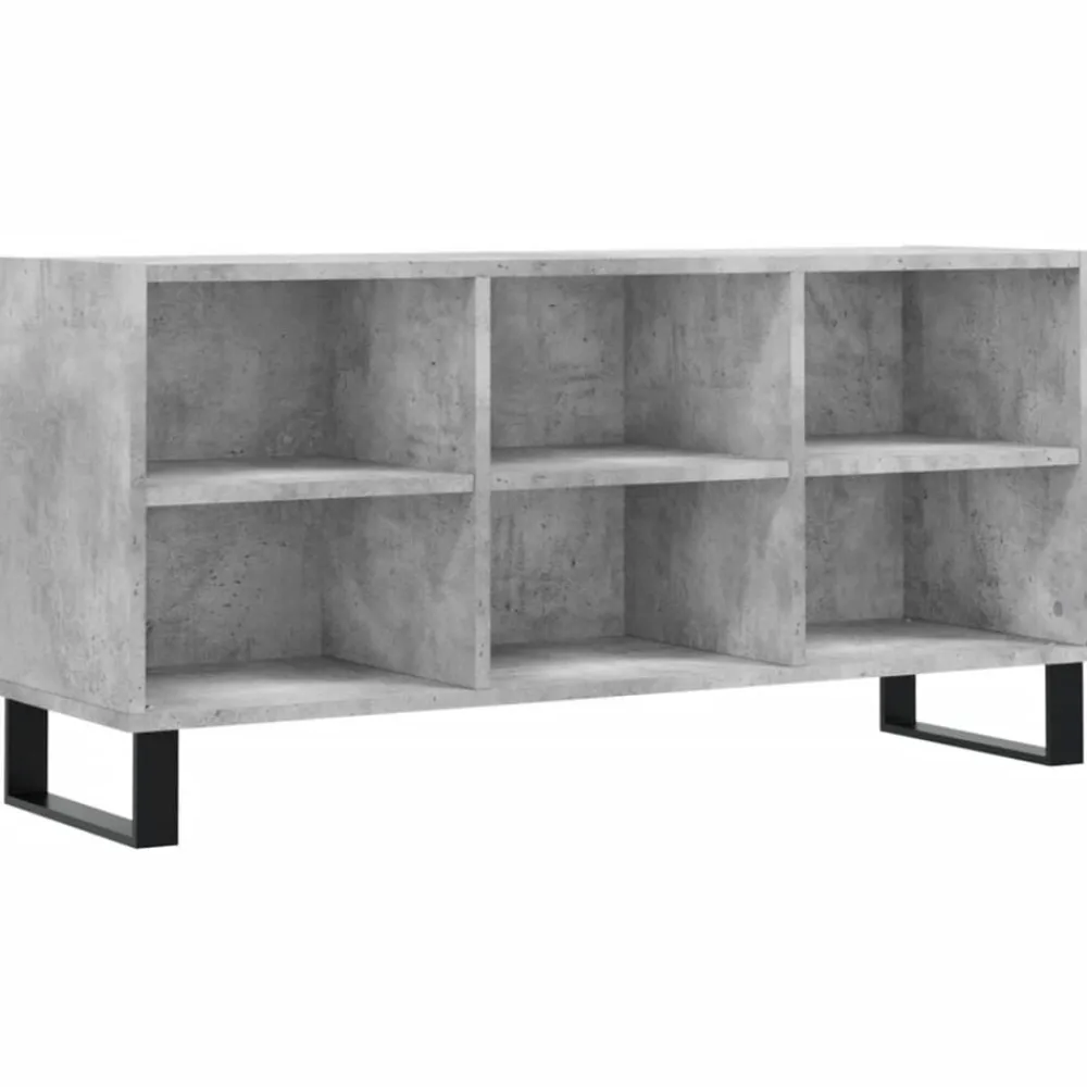 vidaXL Mueble de TV madera de ingeniería gris hormigón 103,5x30x50 cm Gris hormigón Sale