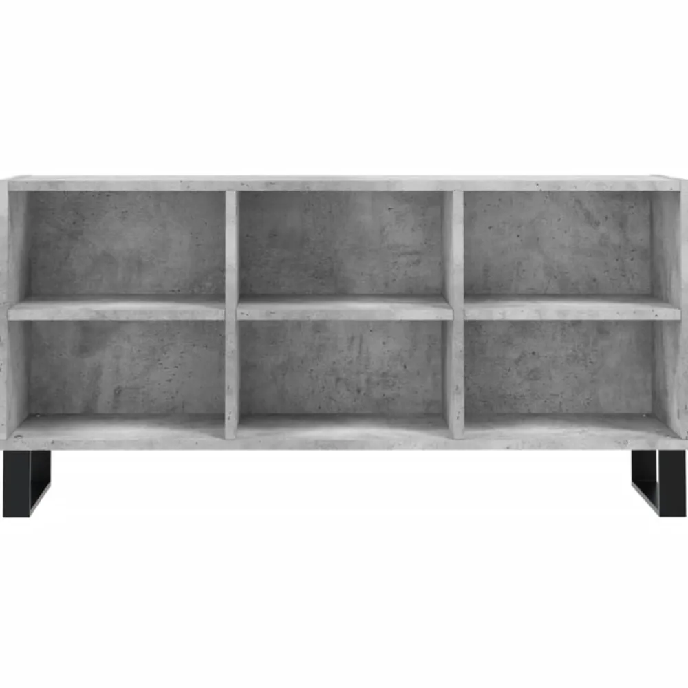 vidaXL Mueble de TV madera de ingeniería gris hormigón 103,5x30x50 cm Gris hormigón Sale