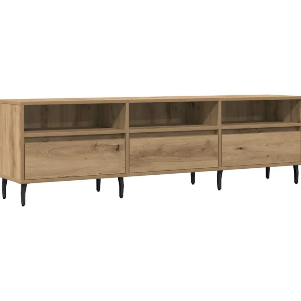 vidaXL Mueble de TV madera de ingeniería 150x30x44,5 cm Roble artisan Discount