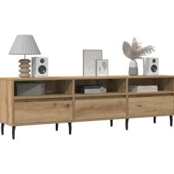 vidaXL Mueble de TV madera de ingeniería 150x30x44,5 cm Roble artisan Discount