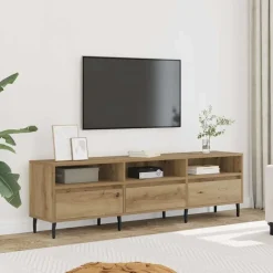 vidaXL Mueble de TV madera de ingeniería 150x30x44,5 cm Roble artisan Discount