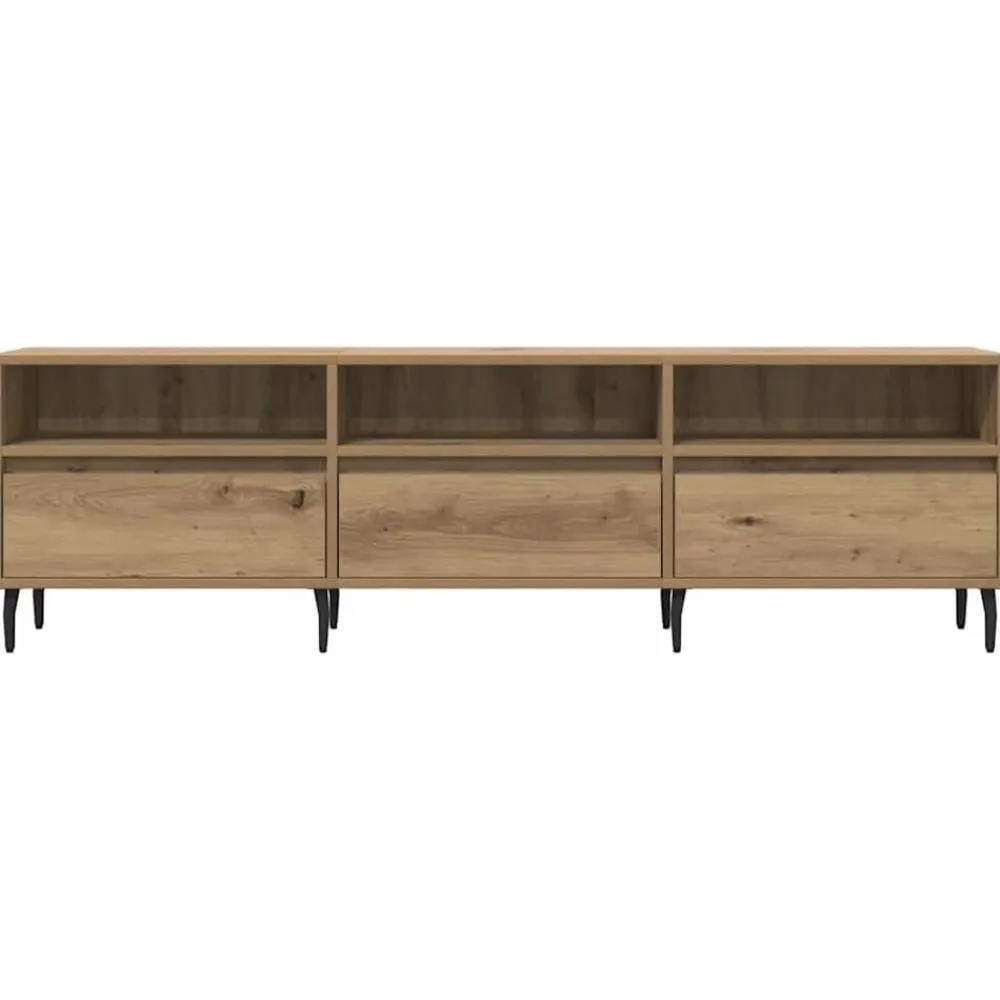 vidaXL Mueble de TV madera de ingeniería 150x30x44,5 cm Roble artisan Discount