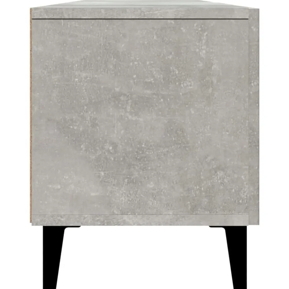 vidaXL Mueble de TV madera contrachapada gris hormigón 180x31,5x40 cm Gris hormigón Discount