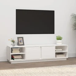vidaXL Muebles Tv-Mueble de TV madera maciza de pino 156x40x40 cm