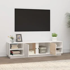 vidaXL Muebles Tv-Mueble de TV madera maciza de pino 156x40x40 cm