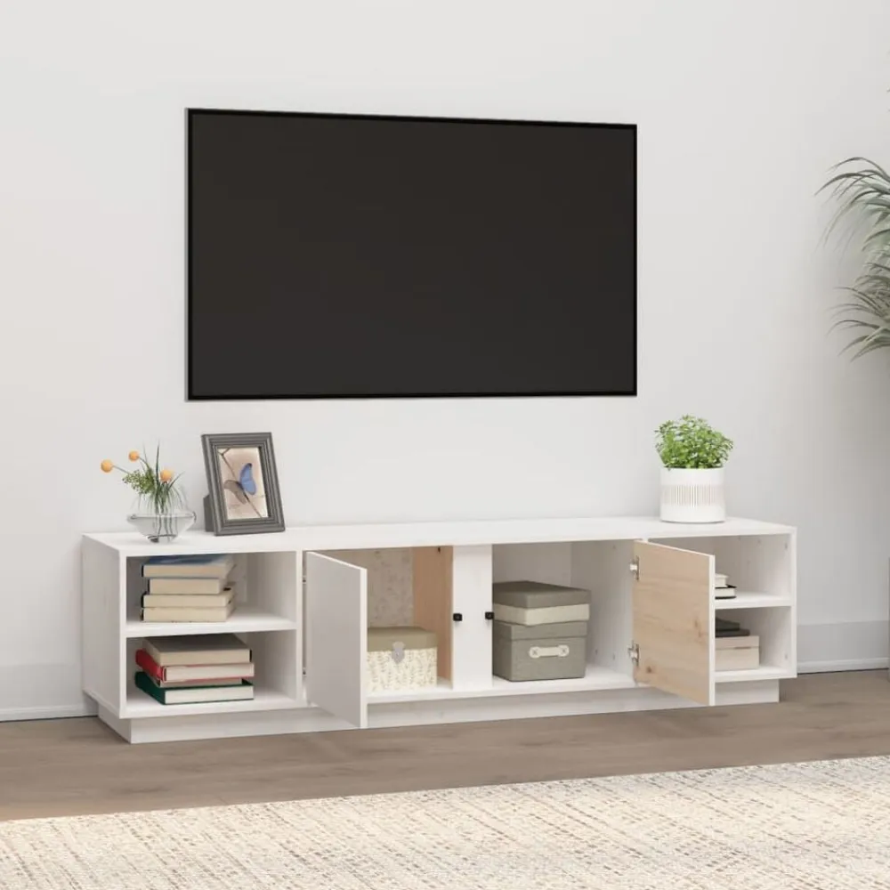 vidaXL Muebles Tv-Mueble de TV madera maciza de pino 156x40x40 cm