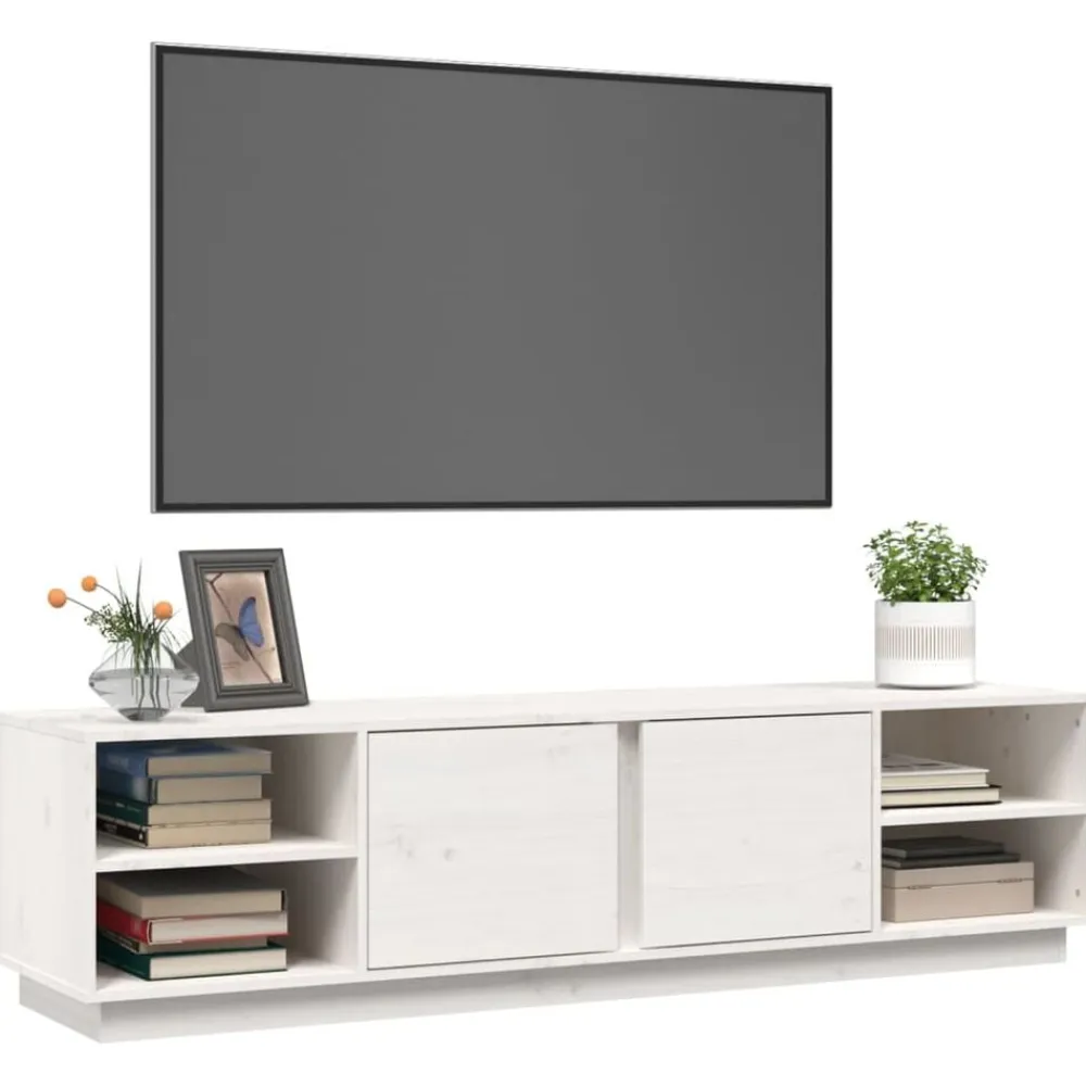vidaXL Muebles Tv-Mueble de TV madera maciza de pino 156x40x40 cm