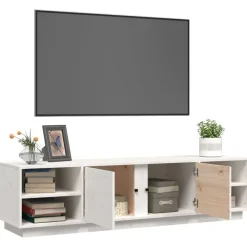 vidaXL Muebles Tv-Mueble de TV madera maciza de pino 156x40x40 cm
