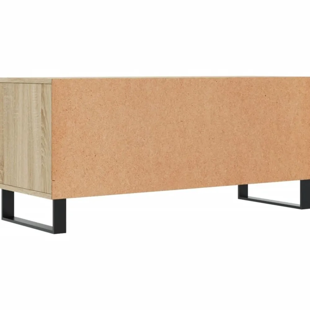 vidaXL Mueble de TV madera contrachapada 100x34,5x44,5 cm Roble Sonoma Clearance