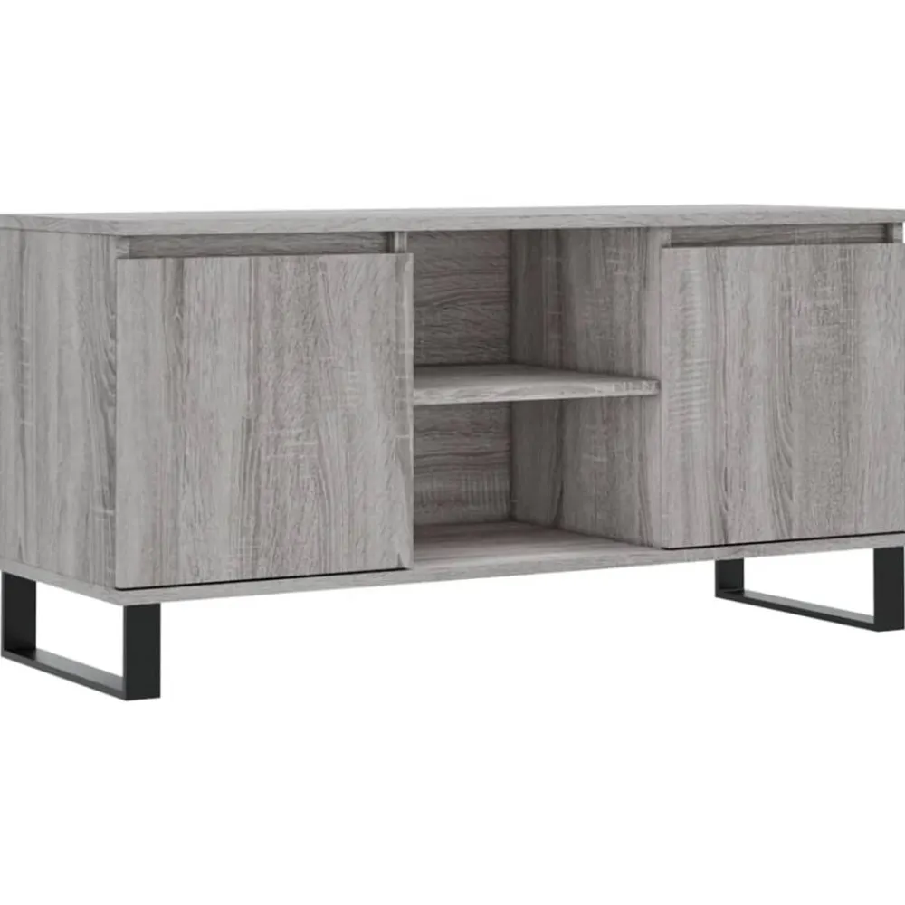vidaXL Mueble de TV madera de ingeniería 104x35x50 cm Gris sonoma Discount