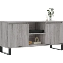 vidaXL Mueble de TV madera de ingeniería 104x35x50 cm Gris sonoma Discount