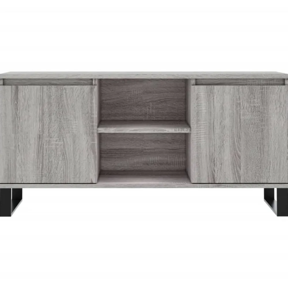 vidaXL Mueble de TV madera de ingeniería 104x35x50 cm Gris sonoma Discount