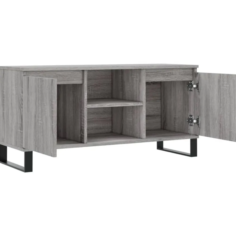vidaXL Mueble de TV madera de ingeniería 104x35x50 cm Gris sonoma Discount