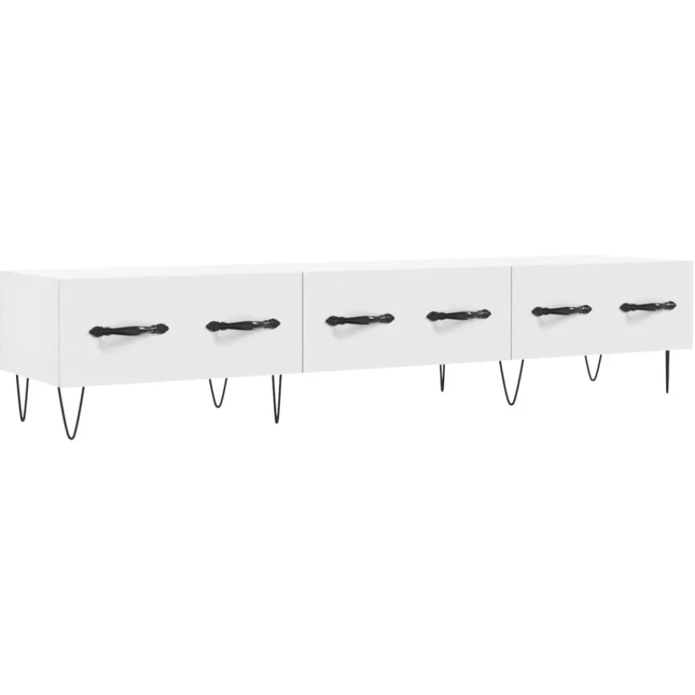 vidaXL Mueble de TV madera de ingeniería 150x36x30 cm Blanco Discount