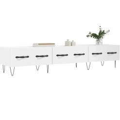 vidaXL Mueble de TV madera de ingeniería 150x36x30 cm Blanco Discount