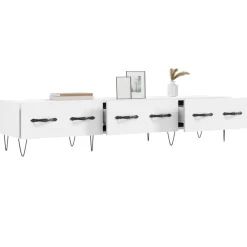 vidaXL Mueble de TV madera de ingeniería 150x36x30 cm Blanco Discount